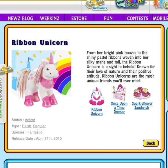 NEW Webkinz ‘RIBBON UNICORN’ HM461 • Sealed WITH Code - Picture 9 of 9